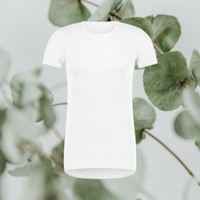 Heren T-shirt O-Neck wit Green Comfort