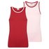 2-Pack Mix&Match Meisjes hemd L.Roze/D.Rood_